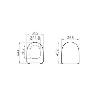 Vitra Sento Yavaş Kapanır Klozet Kapağı, 130-003-009
