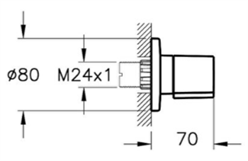 Vitra Stop Valf, Ankastre, Sıva Üstü, Mat Siyah, A4146136