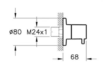 Vitra Stop Valf, Origin, Ankastre, (Sıva Üstü Grubu) Soft Bakır, A4145829
