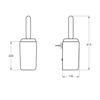 Vitra Tuvalet Fırçalığı, Liquid, Duvardan, A44566