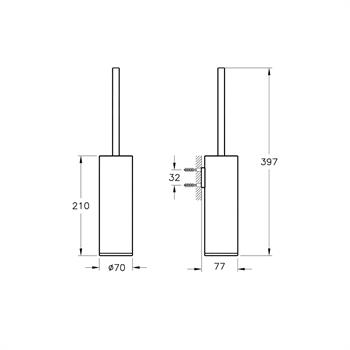 Vitra Tuvalet Fırçalığı, Origin, Duvardan, Bakır, A4489426