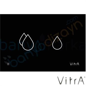Vitra V-care Smart Kumanda Paneli, Siyah (8 cm Gömme Rezervuarlar için), 748-1501 