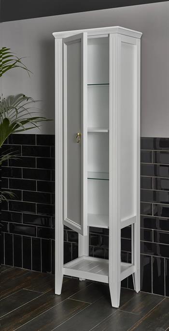 Vitra Valarte Boy Dolabı Krom Kulplu, 55 cm, Mat Beyaz (Sağ) 62243