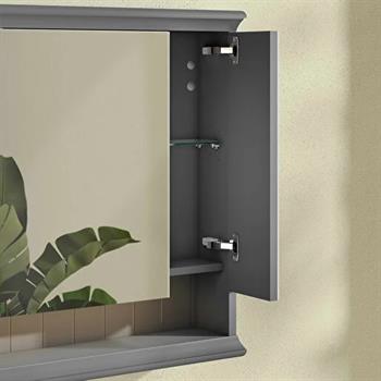 Vitra Valarte Dolaplı Ayna Led Aydınlatmalı, 80 Cm, Mat Gri 62232