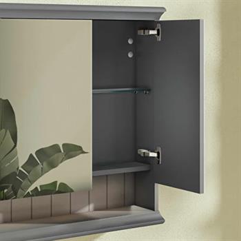 Vitra Valarte Dolaplı Ayna Led Aydınlatmalı, 100 Cm, Mat Gri 62235