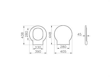 Vitra Voyage Klozet Kapağı (Yavaş Kapanır), 129-003-009