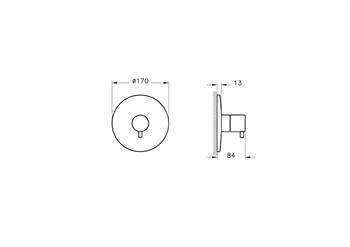 Vitra Yönlendirici, Origin, 3 Yollu (Sıva Üstü Grubu) Mat Siyah, A4285936WTC