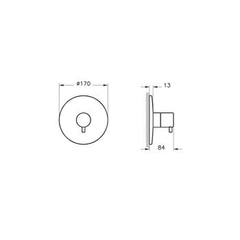 Vitra Yönlendirici, Origin, Ankastre, Termostatik, 3 Yollu (Sıva Üstü Grubu) A42673