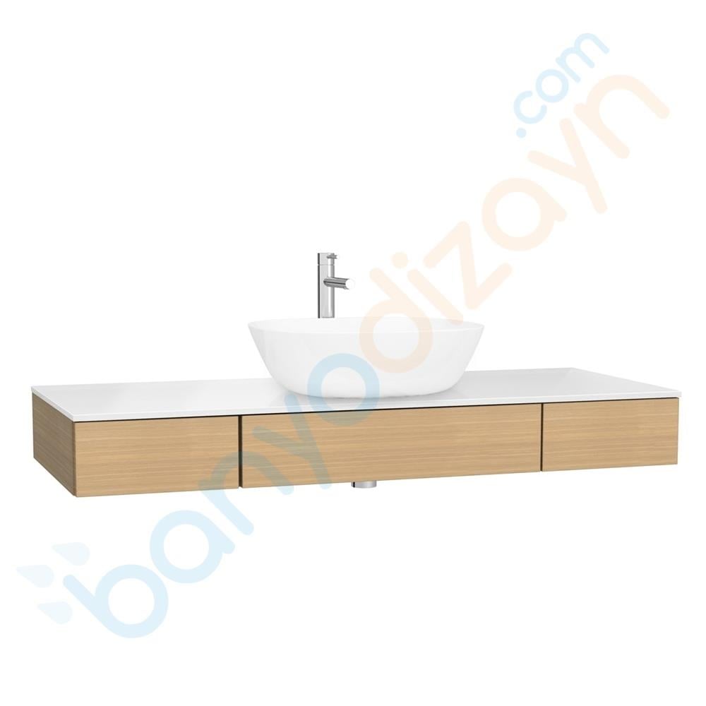  Vitra Origin Çekmeceli Tezgah, 120 cm, Açık Meşe, 65688VitrA65688Lavabo Dolabı