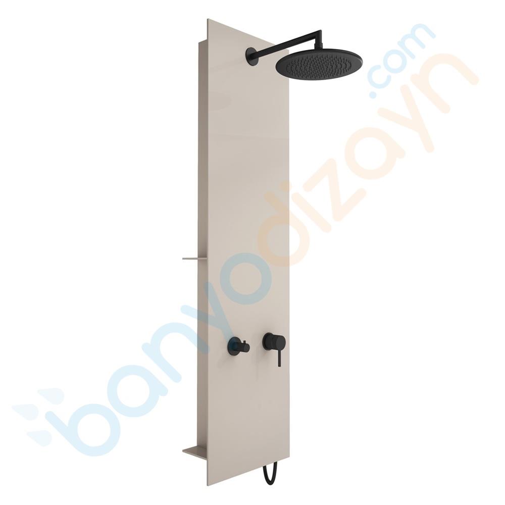  Vitra Origin Masajlı Duş Sistemi, Bej Cam, A45806VitrAA45806Armatür/Duş Sistemleri