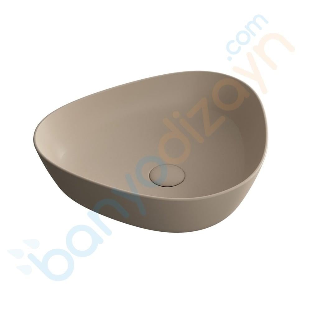  Vitra Plural Üçgen Alçak Çanak Lavabo, 47 cm, Mat Kil Beji, 7812B474-0016VitrA7812B474-0016Çanak Lavabo
