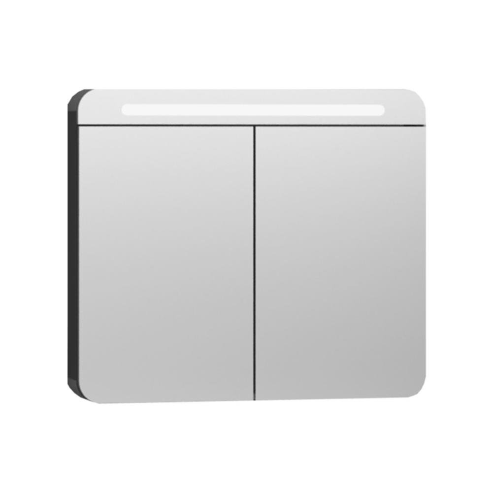 Vitra Nest Trendy Aydınlatmalı Dolaplı Ayna, 80 Cm, Parlak Antrasit 56174