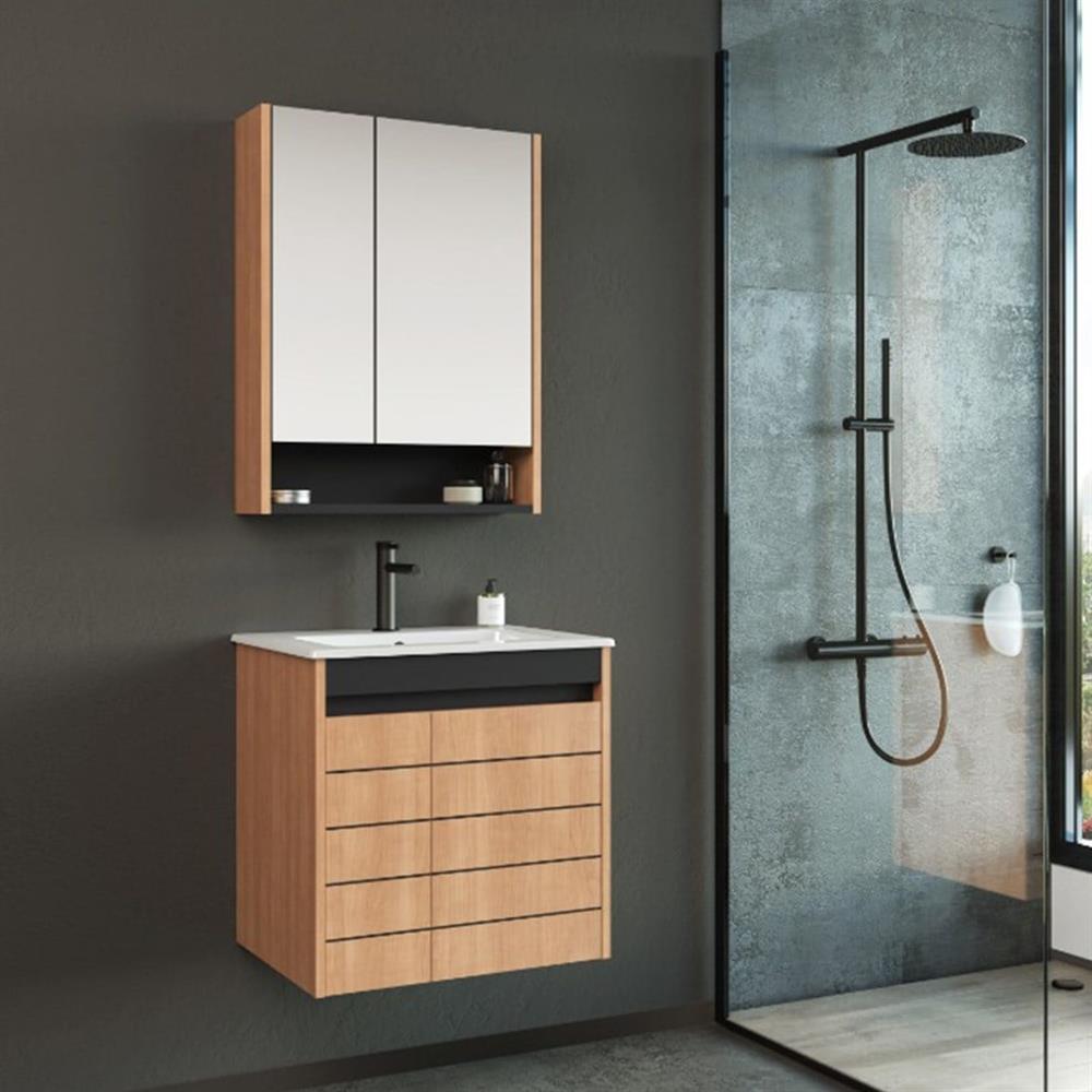 Orka Ricato 60 cm Kiraz Banyo Dolabı Takımı