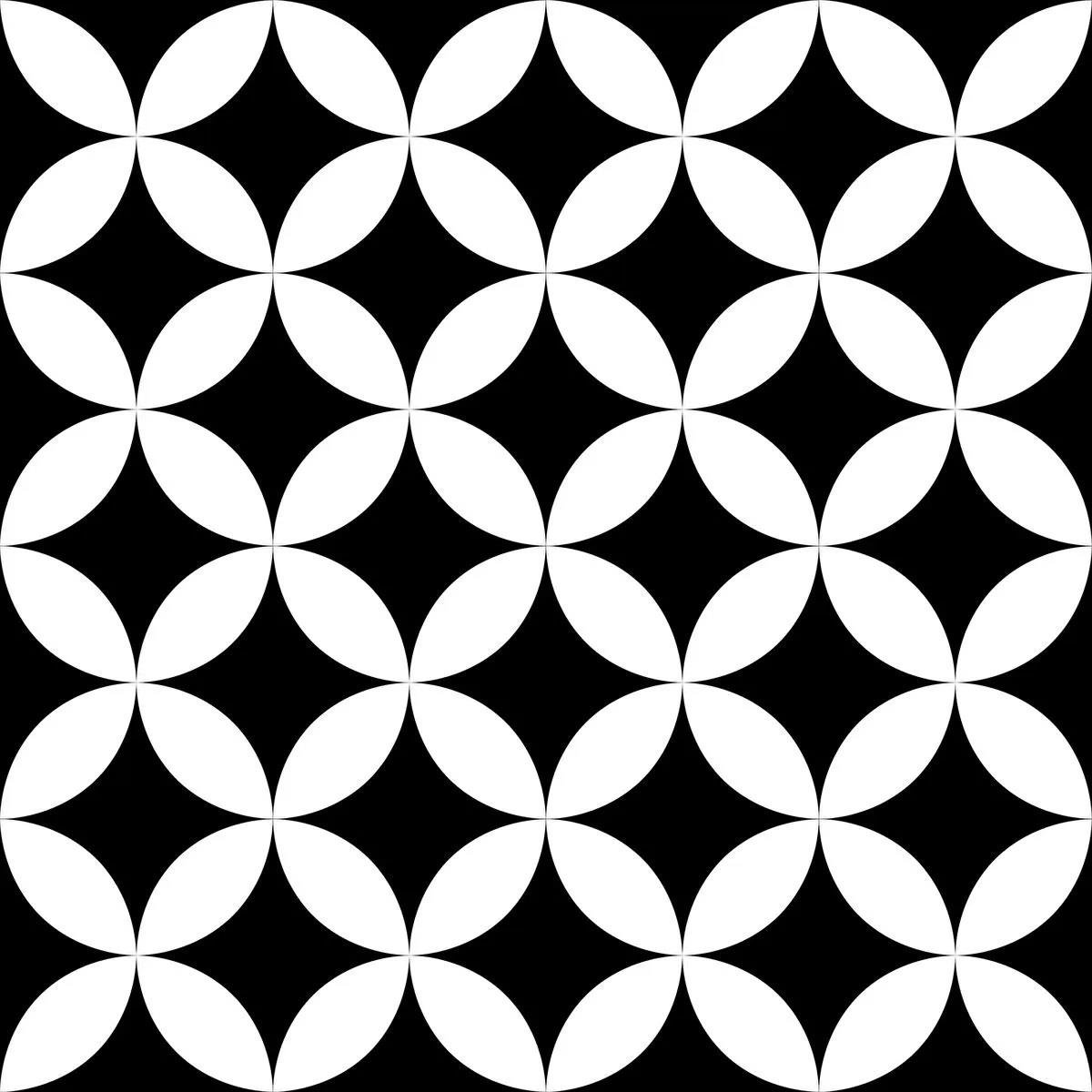 Vitra 15X15 Karo Retromix Siyah Beyaz Daire Negatif Small (0,25 M2 Fiyatı) K94855100001VTE0