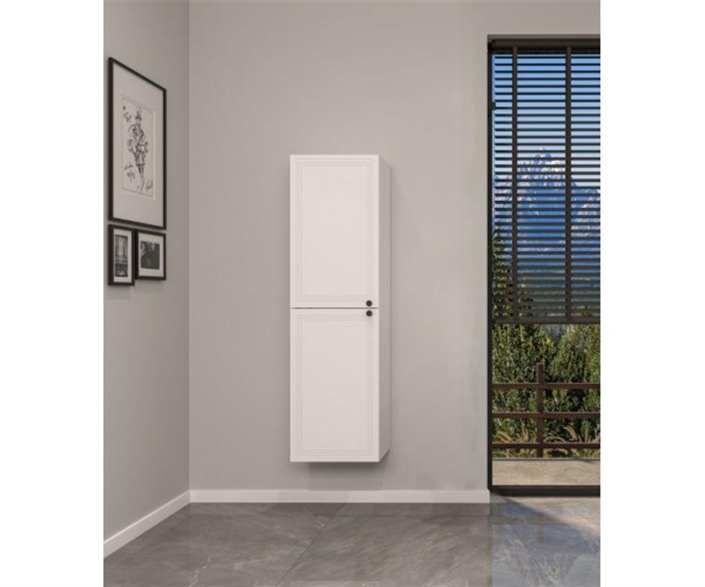 Orka Rio 40 cm Beyaz Banyo Boy Çamaşır Dolabı