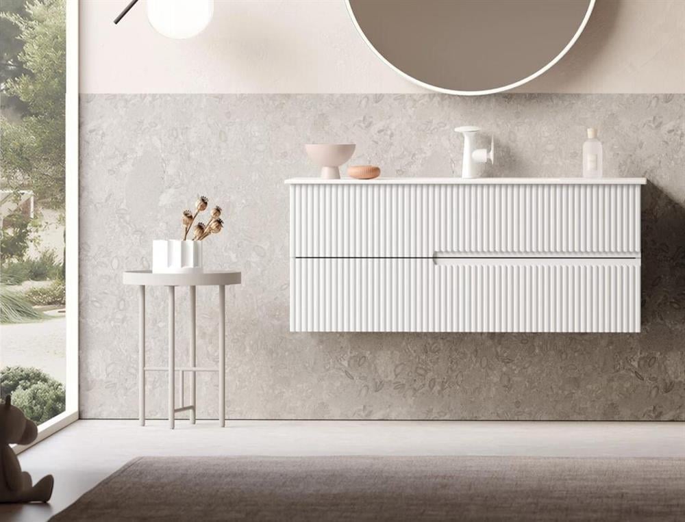 Orka Moonlight 90 cm Beyaz Banyo Dolabı Alt Modül ve Lavabo