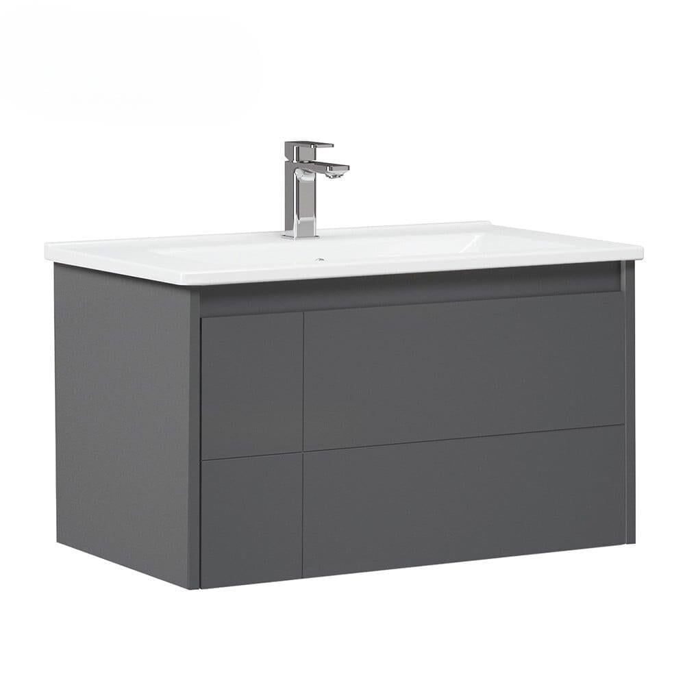 Orka Likya 60 cm Antrasit Banyo Dolabı Alt Modül ve Lavabo