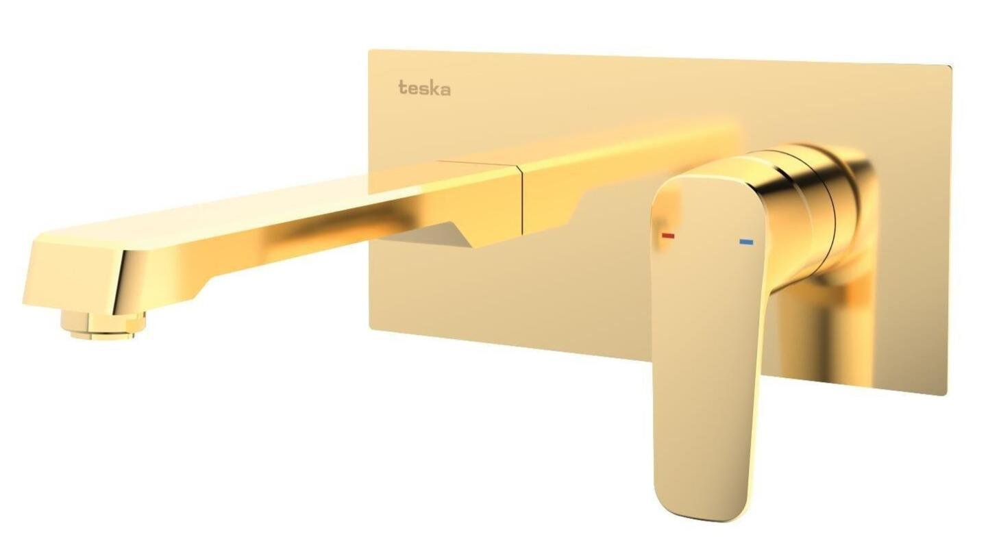 Teska Lavabo Bataryası, Quasar Pro, Ankastre, Altın, E5107
