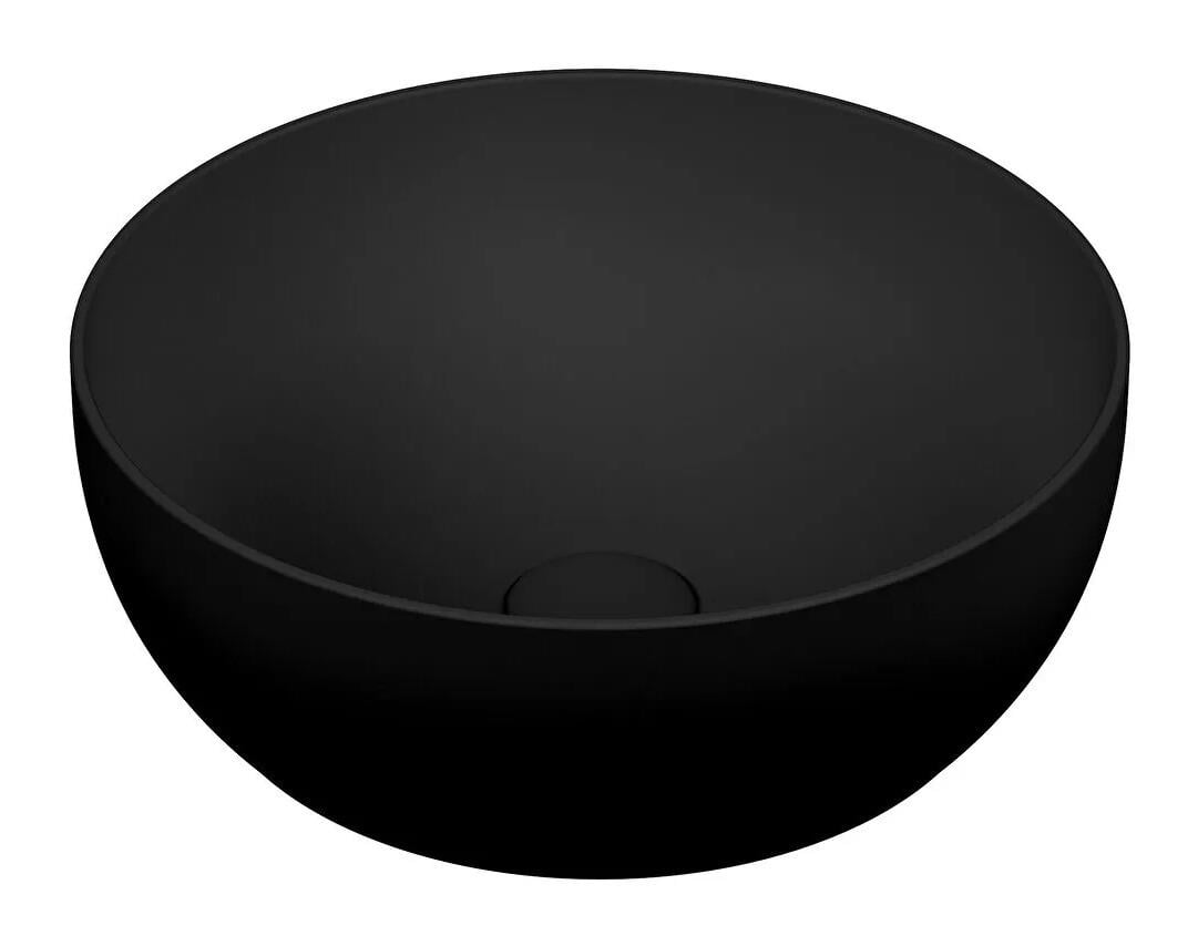 Vitra Outline Yuvarlak Çanak Lavabo, 40 cm, Mat Siyah, 5992B483-0016