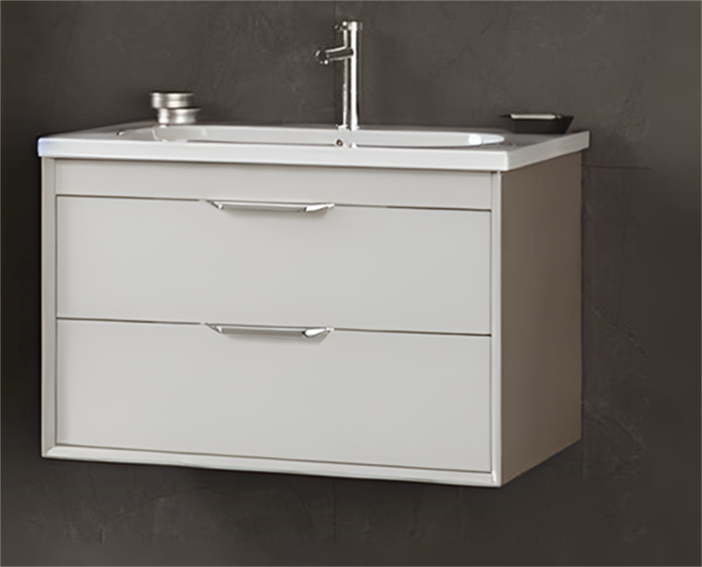 Orka Clay 100 cm Beyaz Banyo Dolabı Alt Modül ve Lavabo