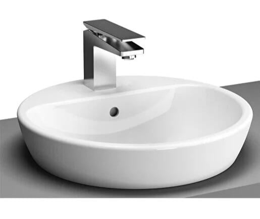 Vitra Metropole Armatür Bantlı Yuvarlak Çanak Lavabo, 45 cm, 5941B003-0001