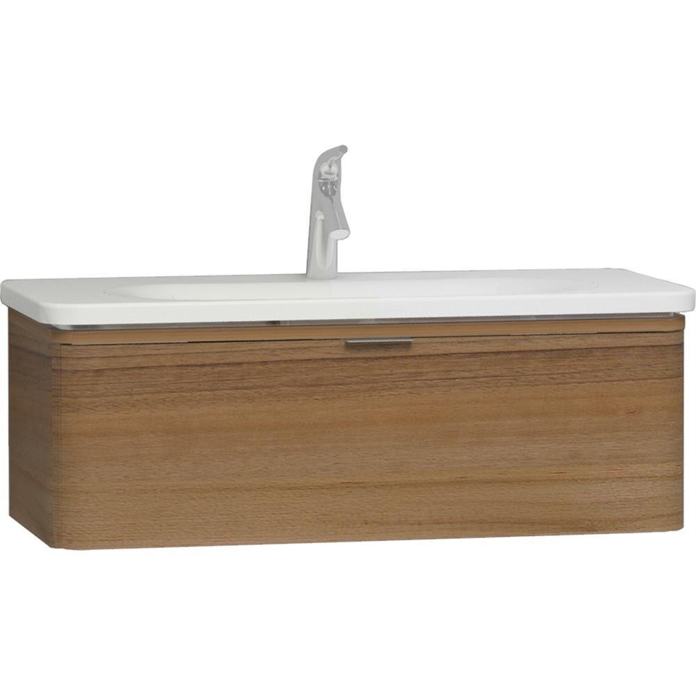 Vitra Nest Trendy Tek Çekmeceli Lavabo Dolabı 100 Cm Hareli Doğal Ahşap (Lavabo Dahil) 56141
