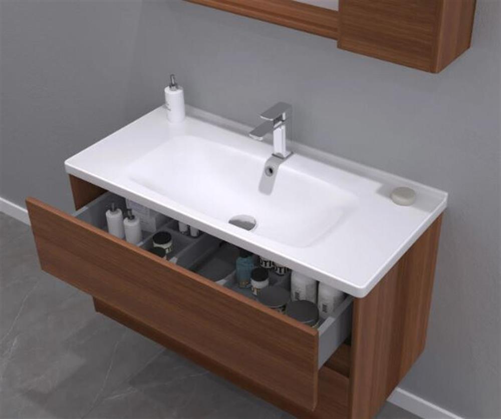 Orka Vento 100 cm Dublin Banyo Dolabı Alt Modül ve Lavabo