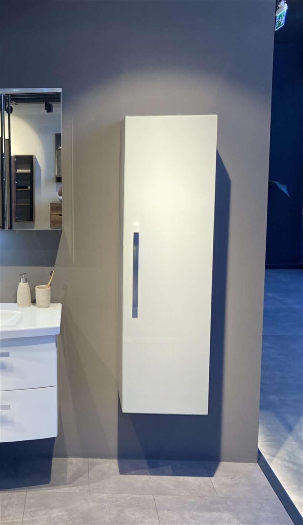 Orka Urla 40 cm Parlak Beyaz Banyo Boy Çamaşır Dolabı