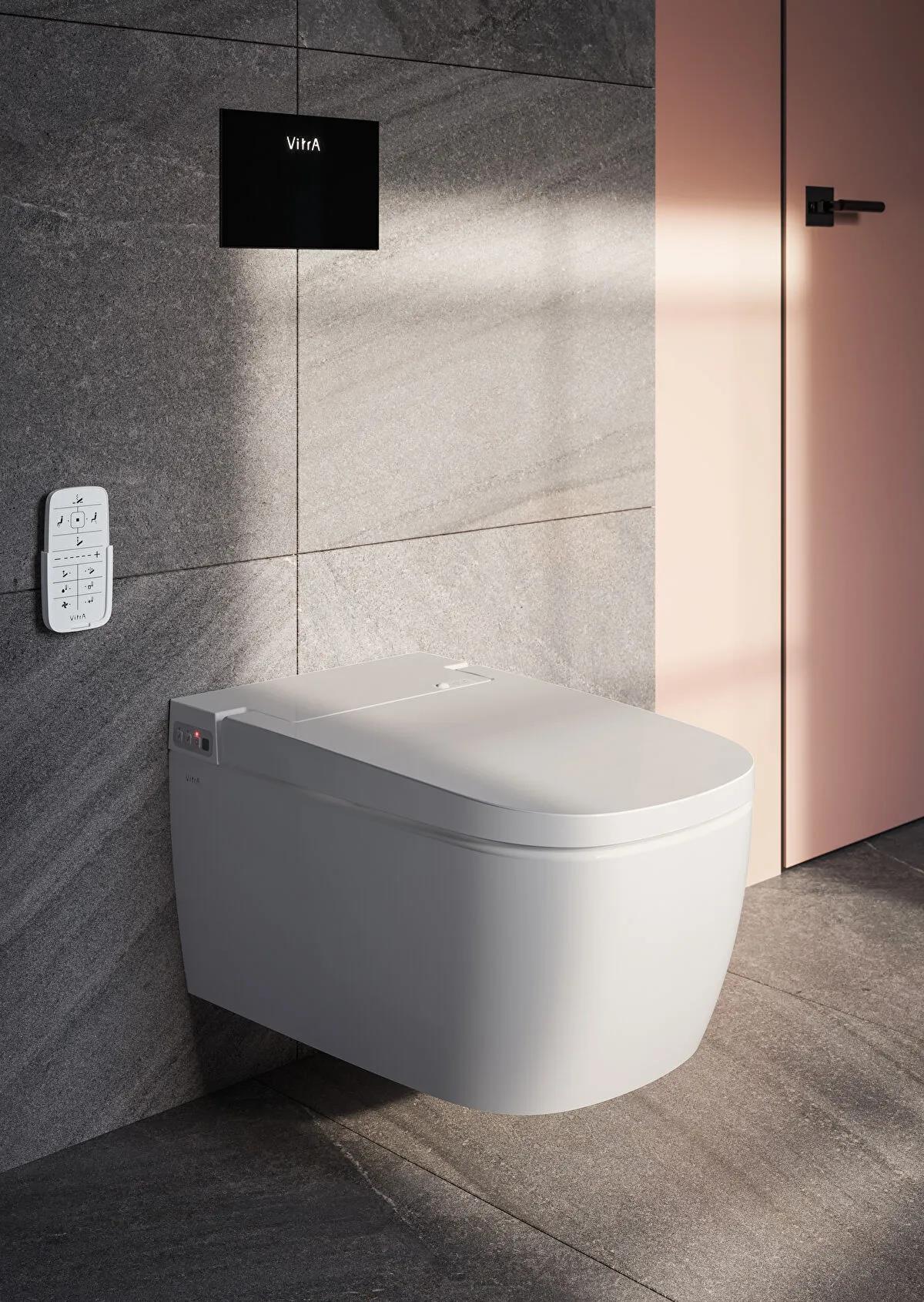 VitrA Asma Klozet Metropole V-Care Akıllı Rim-ex , Comfort, VitraClean, Yeni Seri, 5674B403-6194