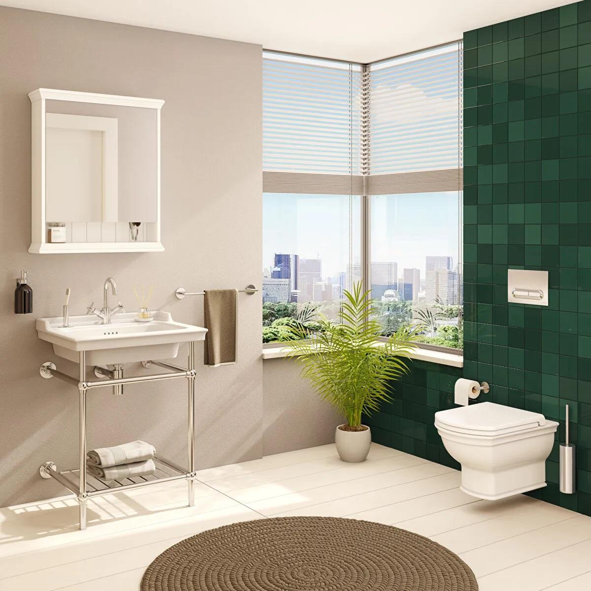 Vitra Valarte Dolaplı Ayna Led Aydınlatmalı, 65 Cm, Mat Beyaz (Sol) 62225