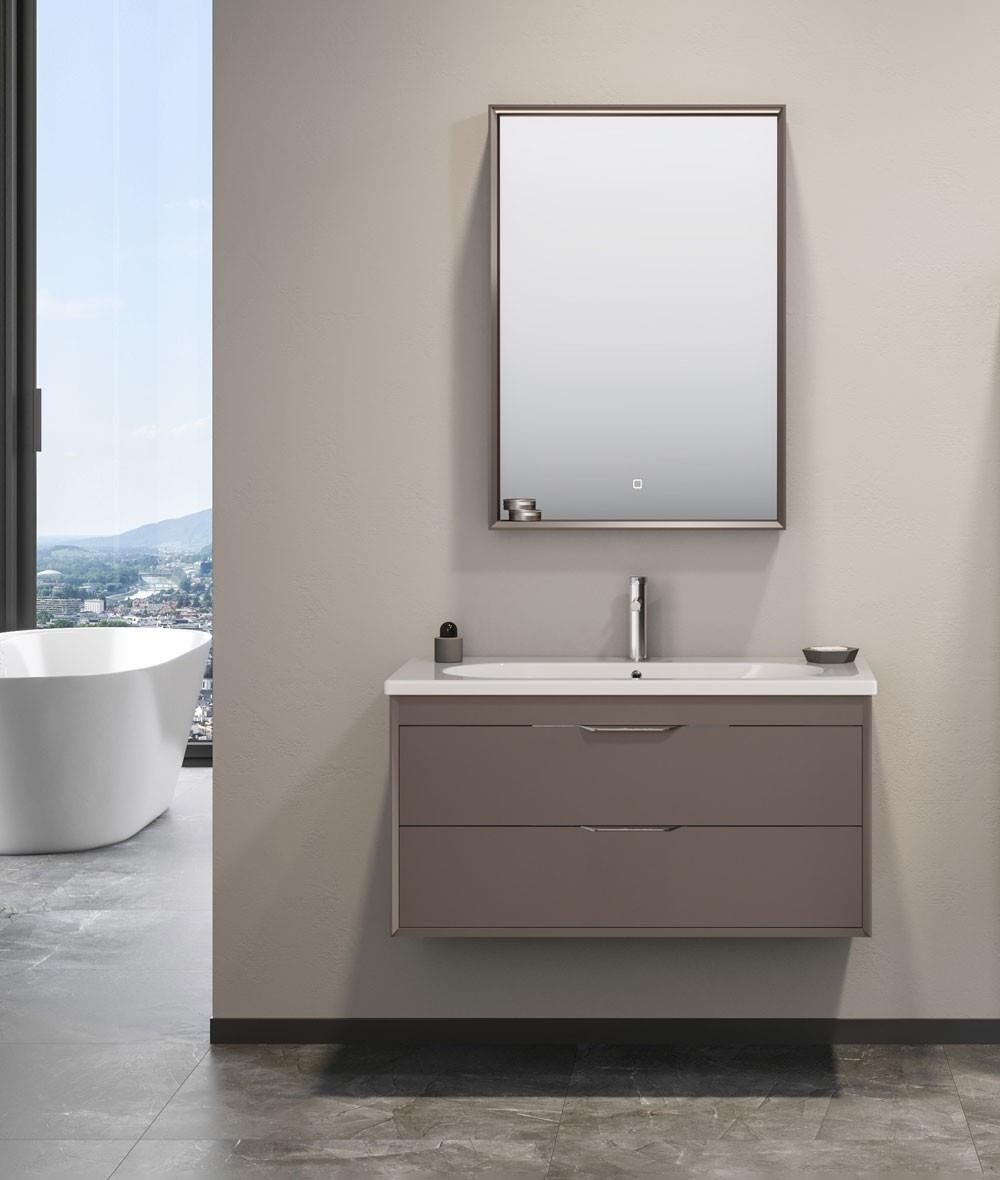 Orka Clay 80 cm Toprak Çekmeceli Banyo Dolabı Takımı