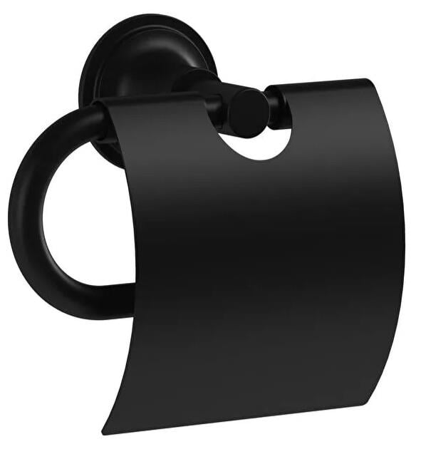 Vitra Origin Classic Kapaklı Tuvalet Kağıtlığı, Mat Siyah A4452236