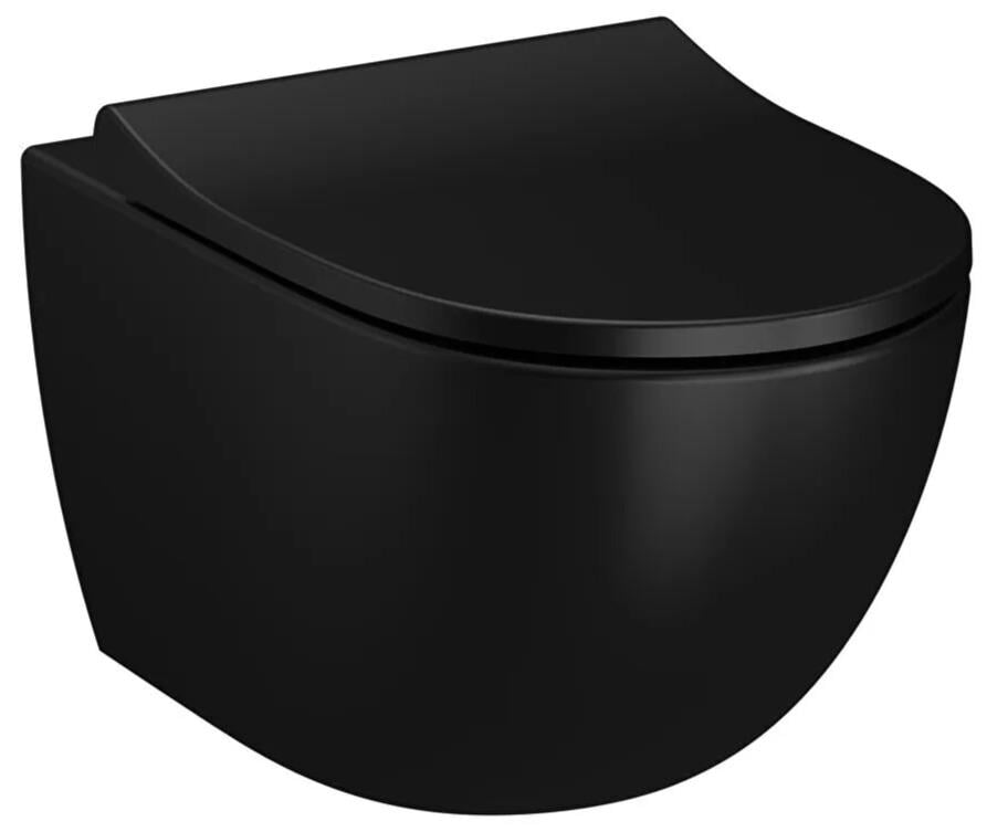 VitrA Asma Klozet Sento Rim-ex Kanalsız, Mat Siyah, 7748B083-0559