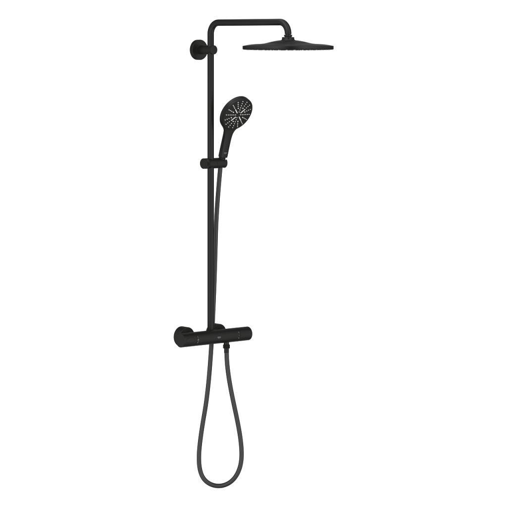 Grohe RainShower SmartActive 310 Termostatik Duş Bataryalı Duş Sistemi, Hayalet Siyah, 22119KF0