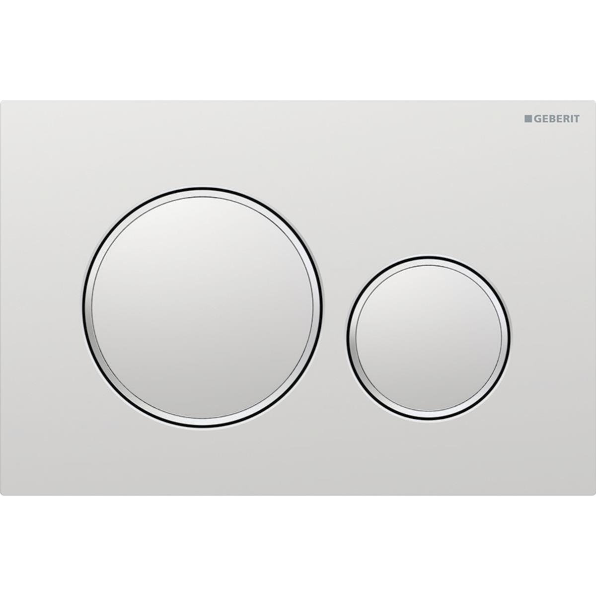 Geberit Sigma20 Kumanda Paneli, Çift Basmalı, Mat Krom/Parlak/Mat Krom - Temizliği Kolay Kaplama, 115.882.JQ.1