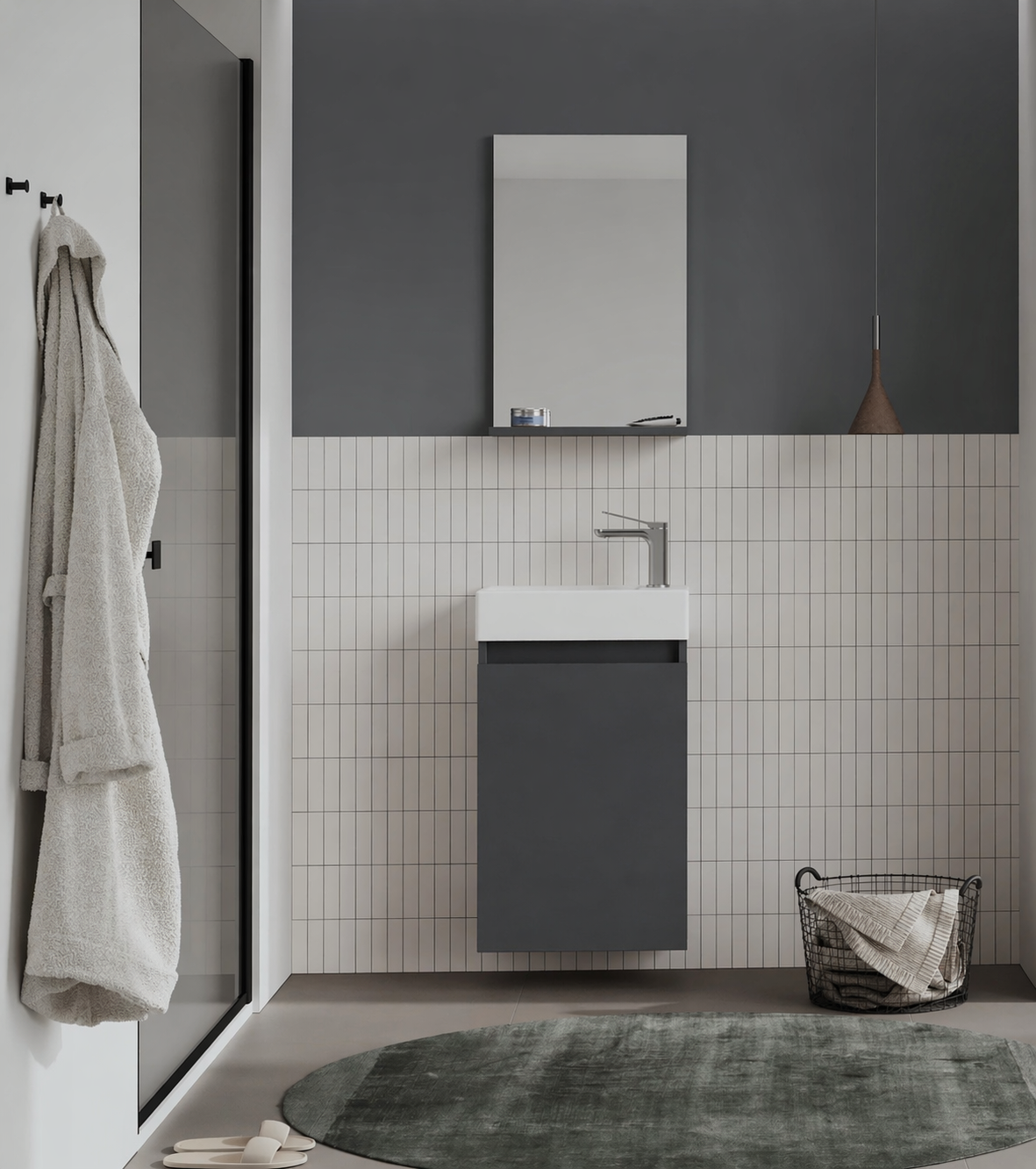 CONZA 45 ALT-UST+LVB ANTRASITORKA3008497Lavabo Dolabı