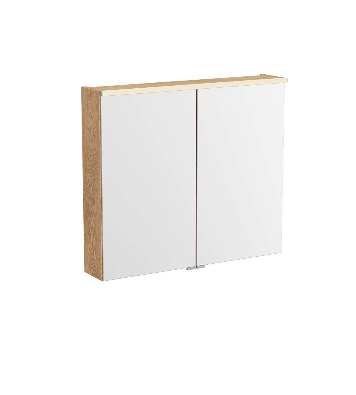 Vitra Metropole Edge Dolaplı Ayna, 80 Cm, Açık Meşe 67146