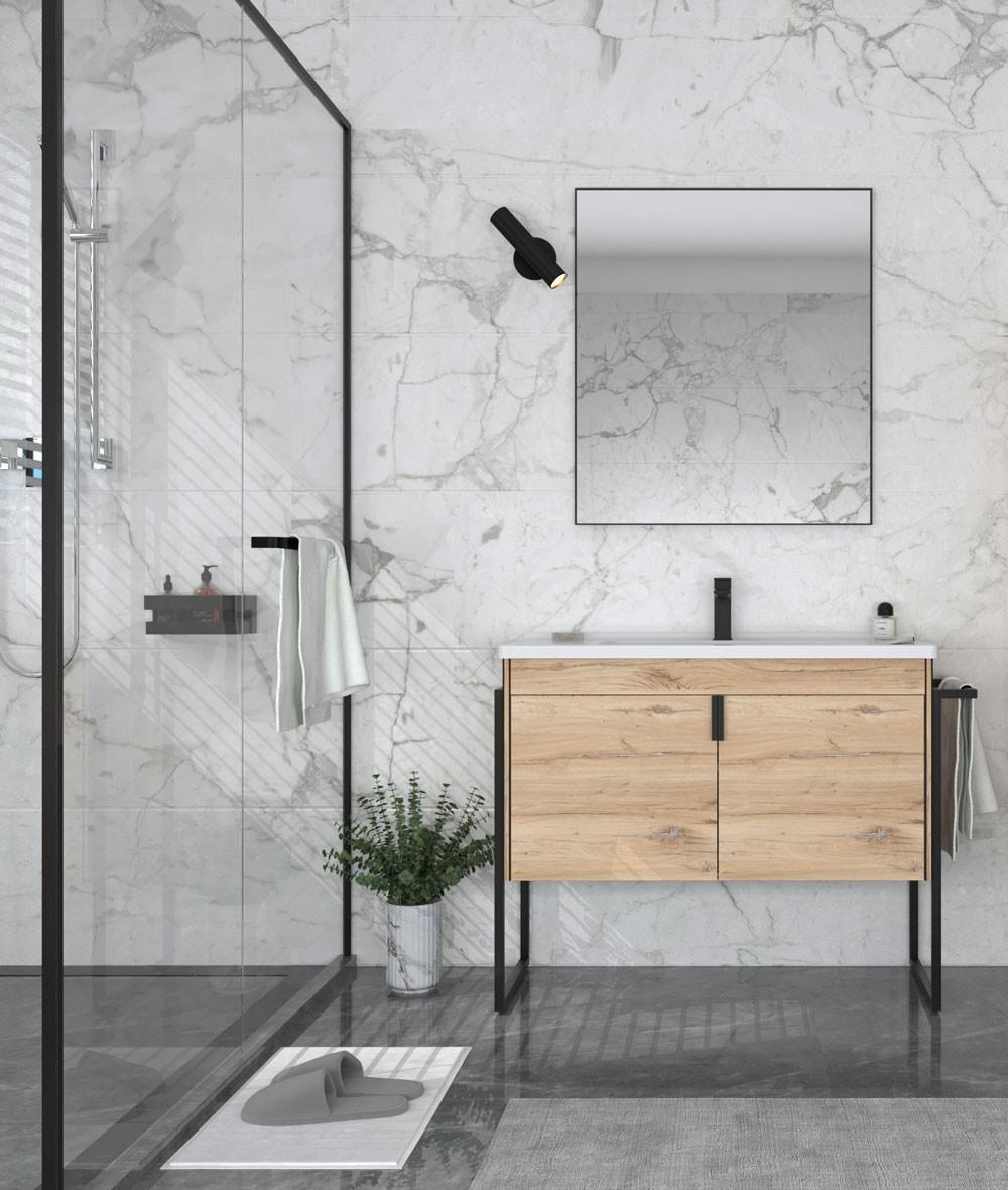 Orka Trio 100 cm Senza Kapaklı Havluluklu Banyo Dolabı Takımı