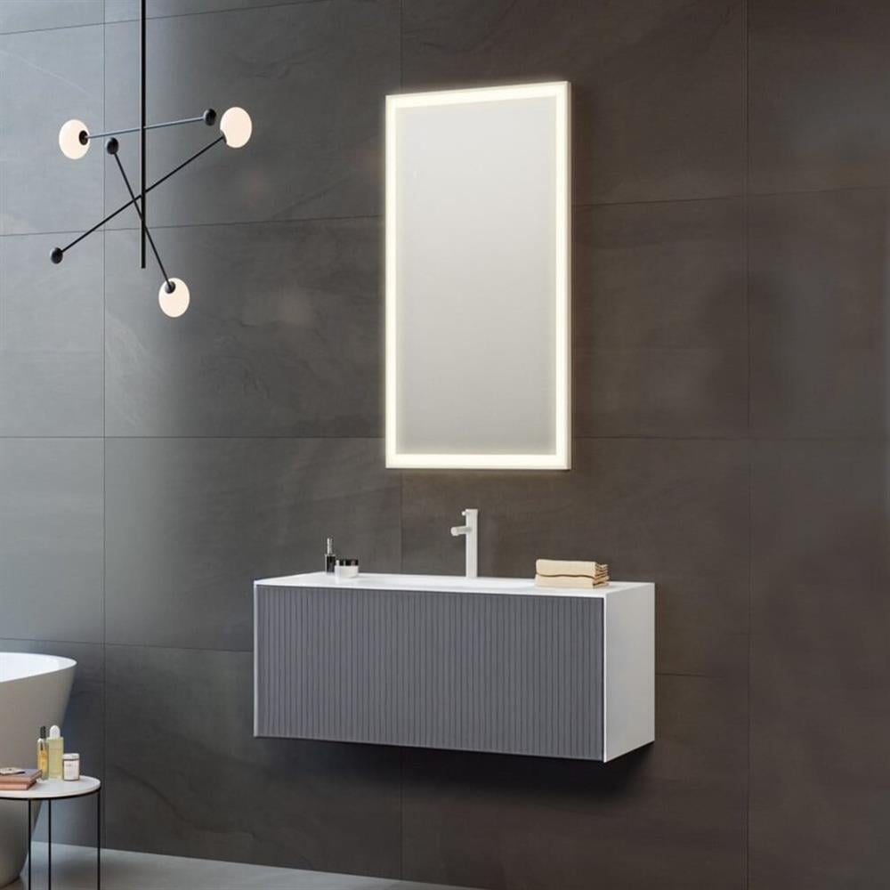 Orka Cube 80 cm Mat Antrasit Banyo Dolabı Takımı