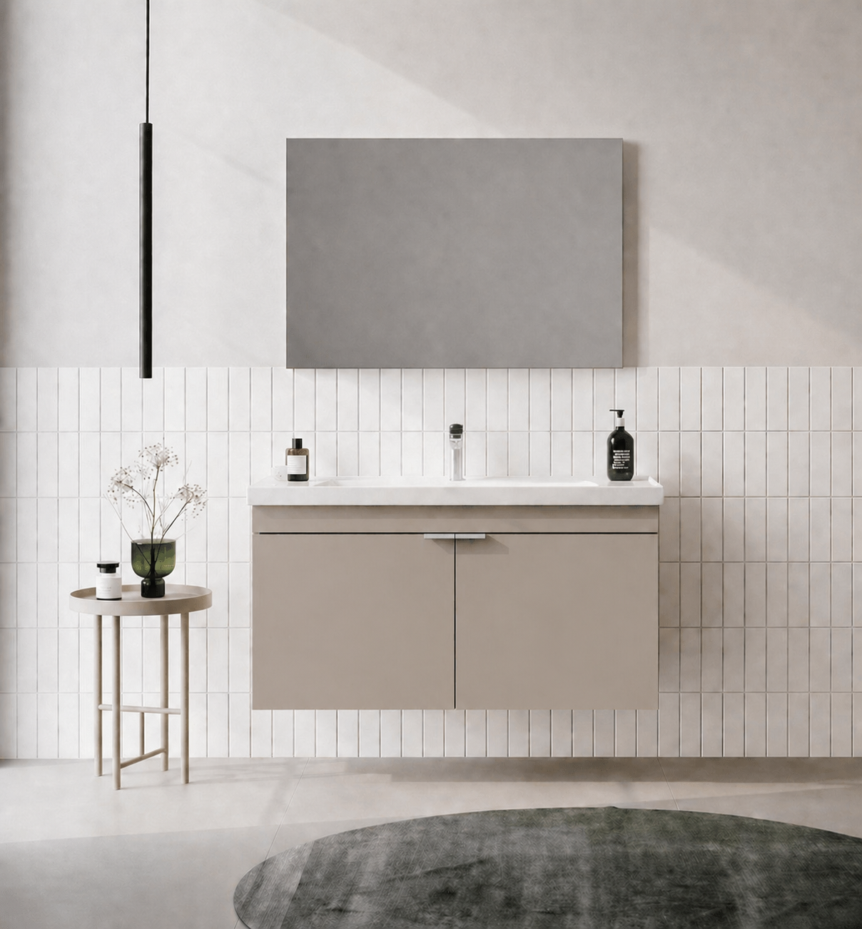 DESNA 100 TKM KPKLI DZ AYNA DMNT COL BEJORKA5008752Banyo Dolabı Takımı