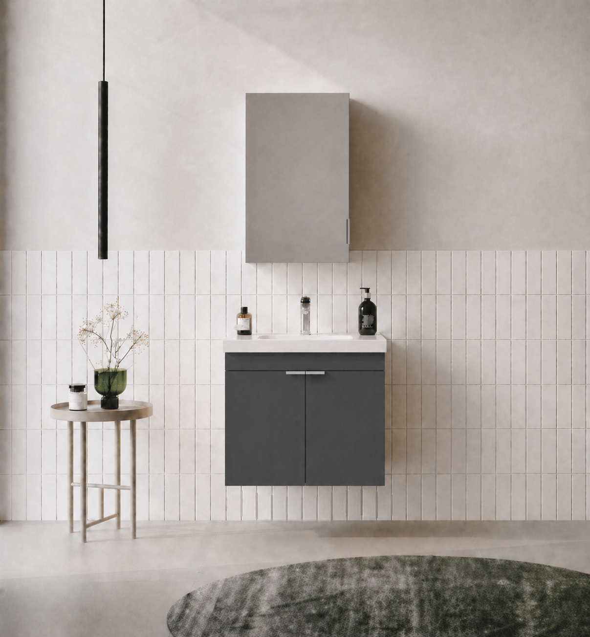 DESNA 50 TKM KPKLI DOLAPLI DMNT ANTRASITORKA5009173Banyo Dolabı Takımı