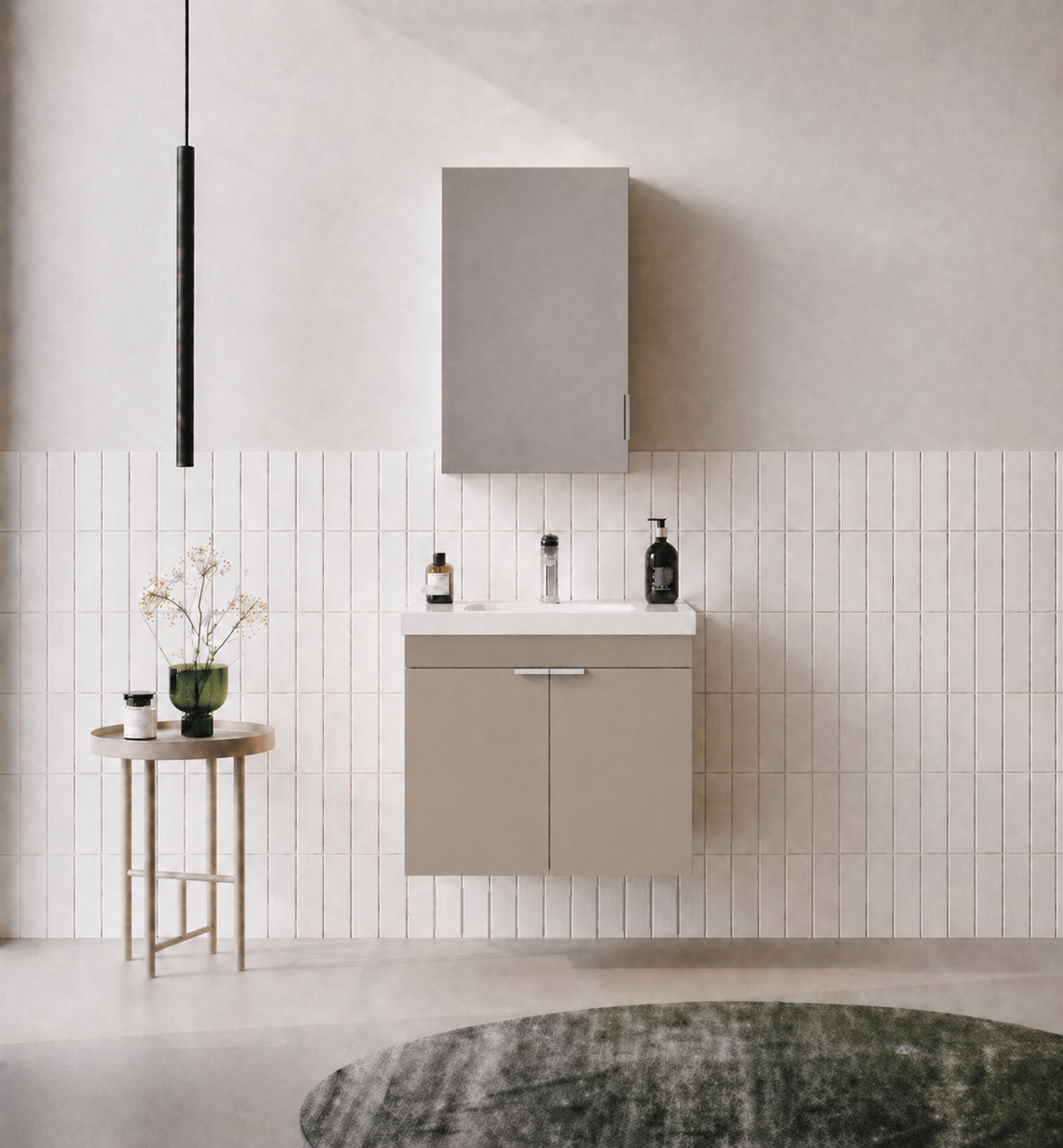 DESNA 50 TKM KPKLI DOLAPLI MNT COL BEJIORKA5009176Banyo Dolabı Takımı