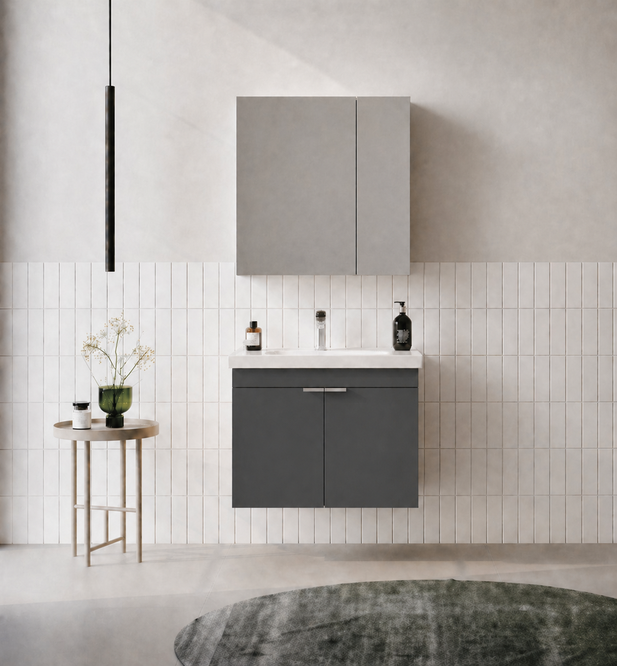 DESNA 60 TKM KAPAKLI DMNT ANTRASITORKA5007930Banyo Dolabı Takımı