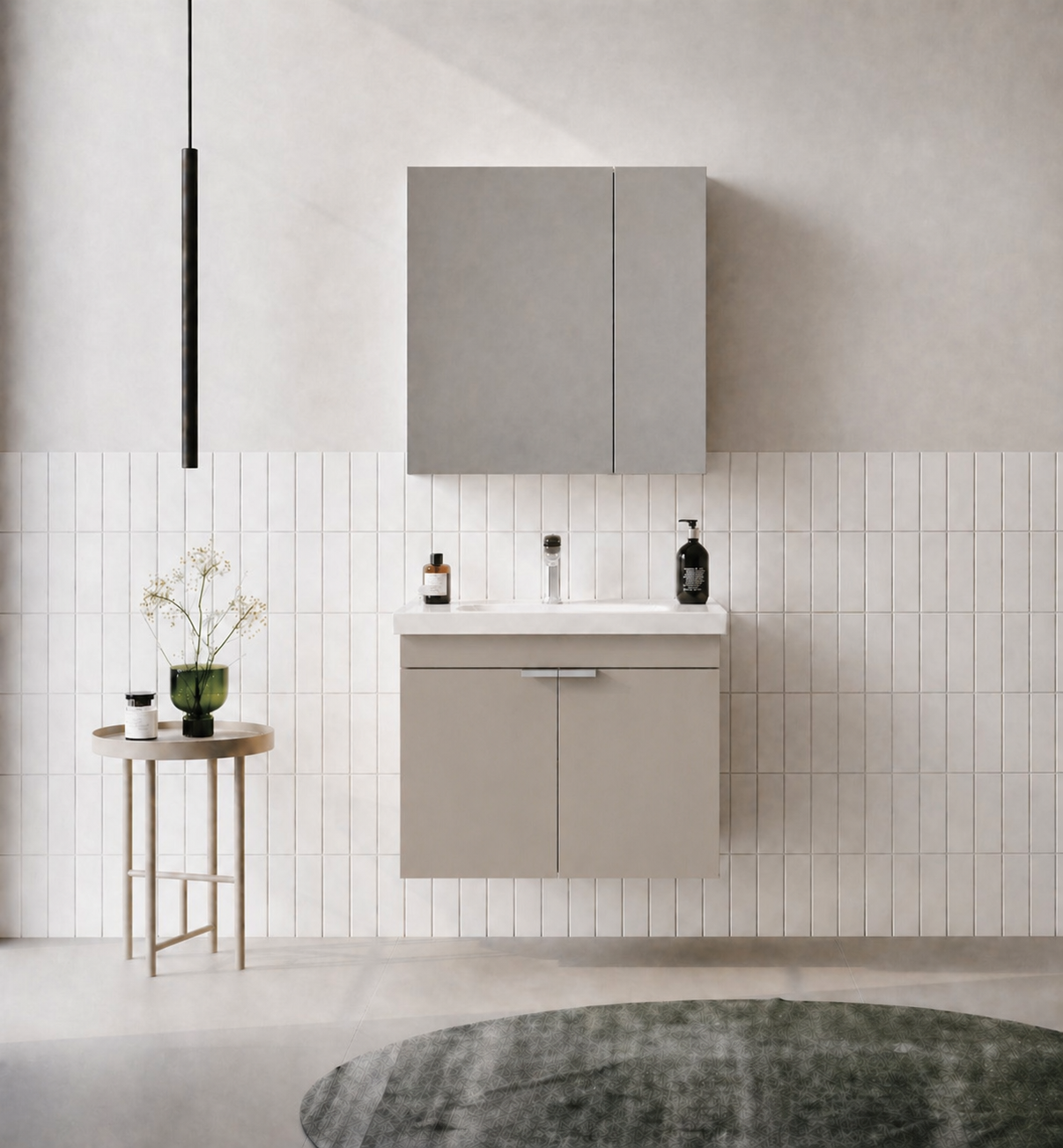 DESNA 60 TKM KAPAKLI DMNT COL BEJIORKA5008566Banyo Dolabı Takımı