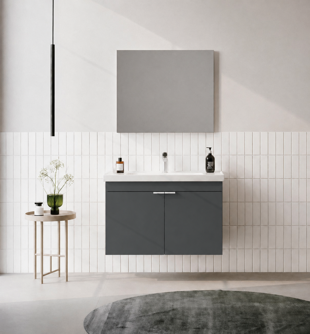 DESNA 90 TKM KPKLI DZ AYNA DMNT ANTRASITORKA5008553Banyo Dolabı Takımı