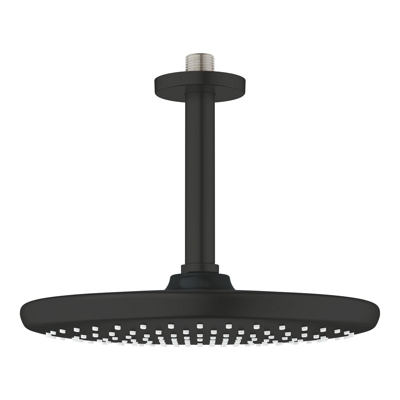 Grohe Tempesta 250 Yuvarlak Tepe Duşu Tek Akışlı, 25 cm (Tavandan Dirsek Dahil), Mat Siyah, 266692430