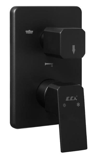 ECA Tiera Ankastre Banyo Bataryası Sıva Üstü 3 Yollu Mat Siyah, 102167335C1-KEca102167335C1-KAnkastre Bataryaları