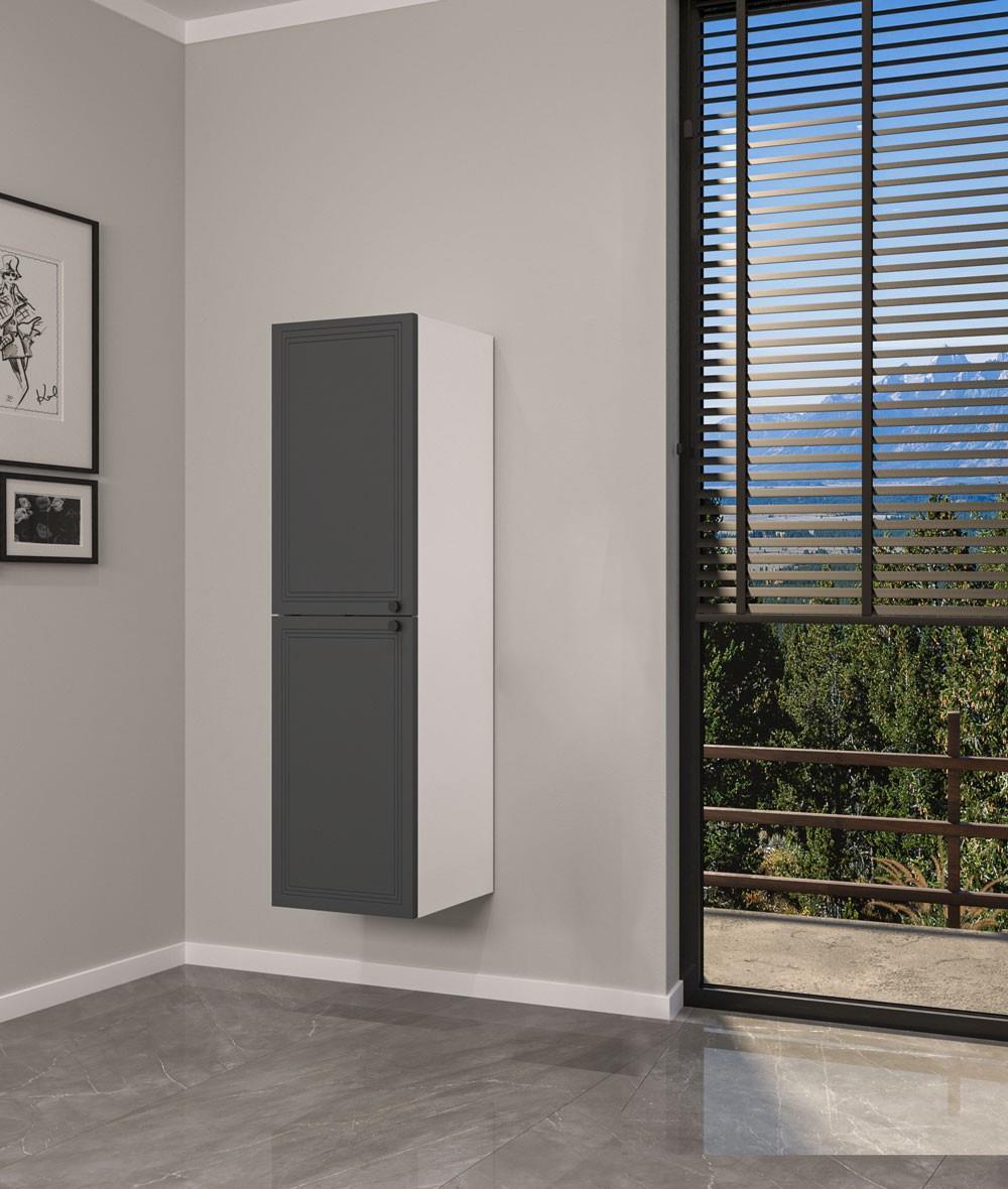 Orka Rio 40 cm Antrasit Banyo Boy Çamaşır Dolabı