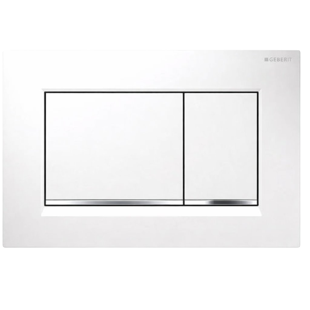 Geberit Sigma30 Kumanda Paneli, Çift Basmalı, Beyaz/Parlak/Beyaz, 115.883.KJ.1Geberit115.883.KJ.1Kumanda Paneli