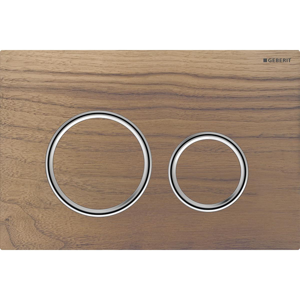 Geberit Sigma50 (eski Sigma21) Kumanda Paneli Çift Basmalı, Ceviz, 115.884.JX.1Geberit115.884.JX.1Kumanda Paneli